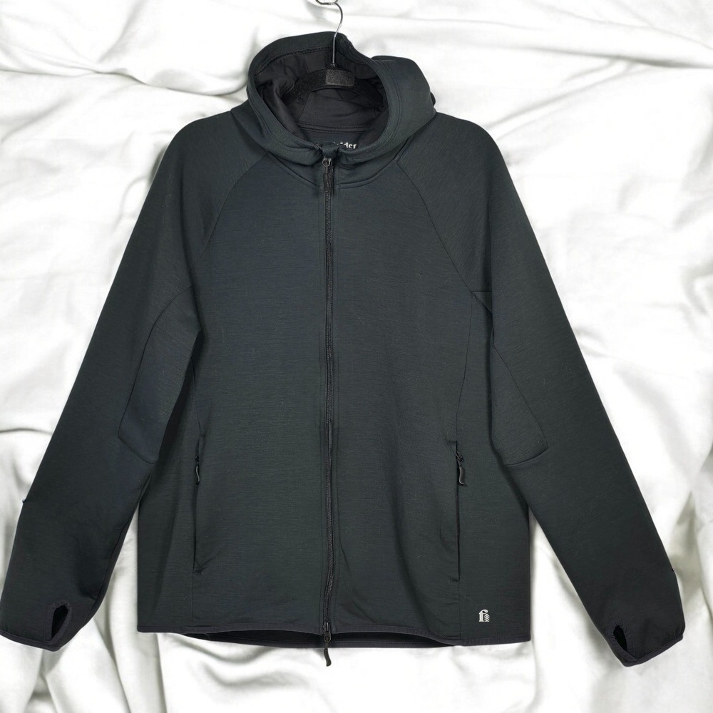 Fielder Bonobos Black Full Zip Hoodie Jacket Mens Large‎ Active Outdoors Hiking